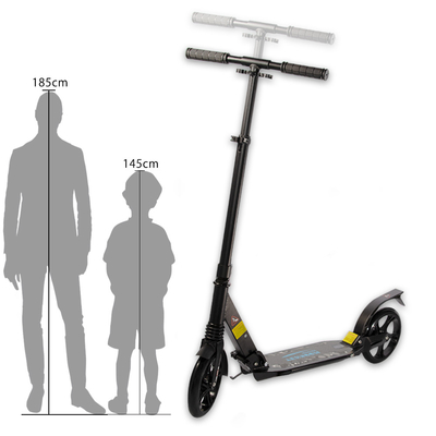 Foldable 100KGS Scooter Adjustable Height 1040mm Scooter Adjustable Handlebars