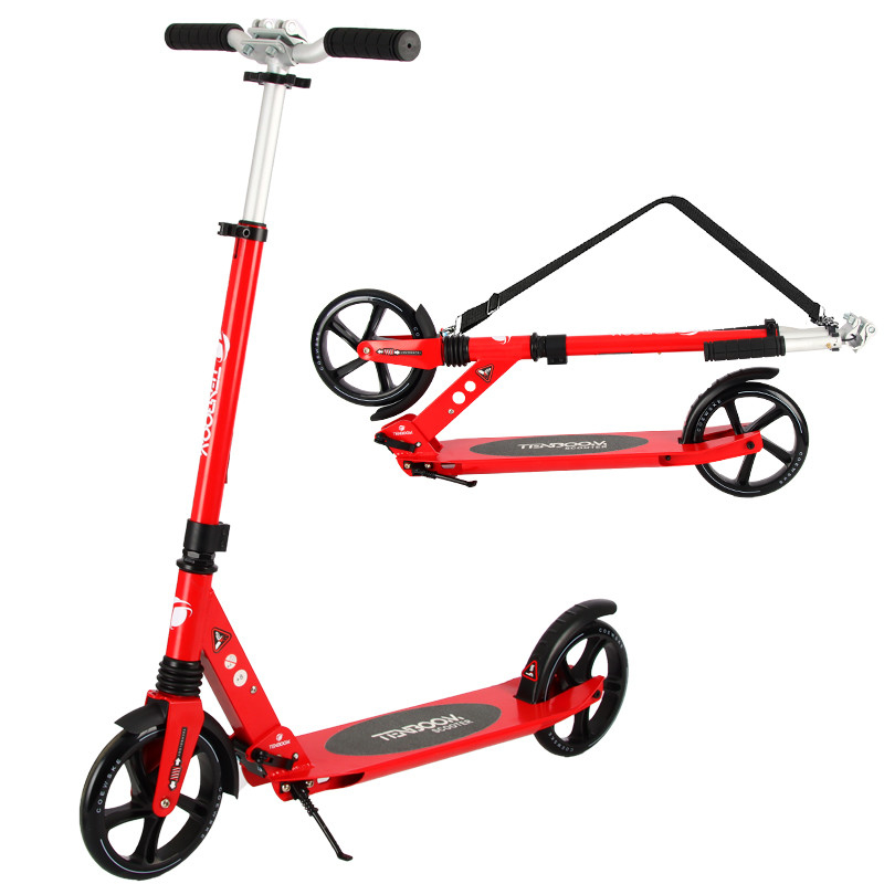 Foldable Telescopic Two Wheel Kick Scooter Aluminum Alloy Contruction